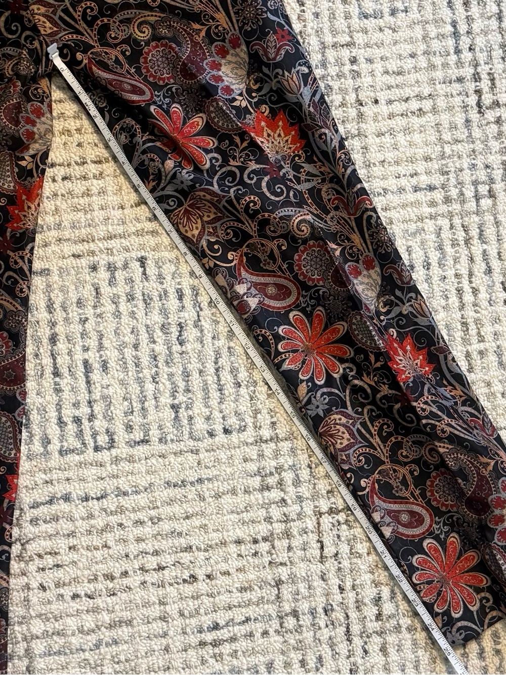 LISETTE L Montreal Black Pants with Red & Cream Paisley Print - Picture 8 of 8